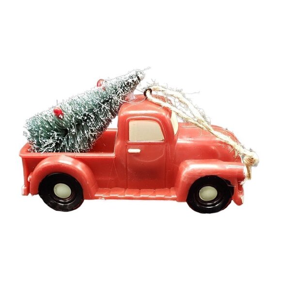 New Set of 3 Ornaments Red Truck - Christmas Tree - Holiday Woodlands - Orig Box - Picture 9 of 9